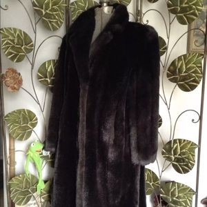 Faux Mink Fur Coat